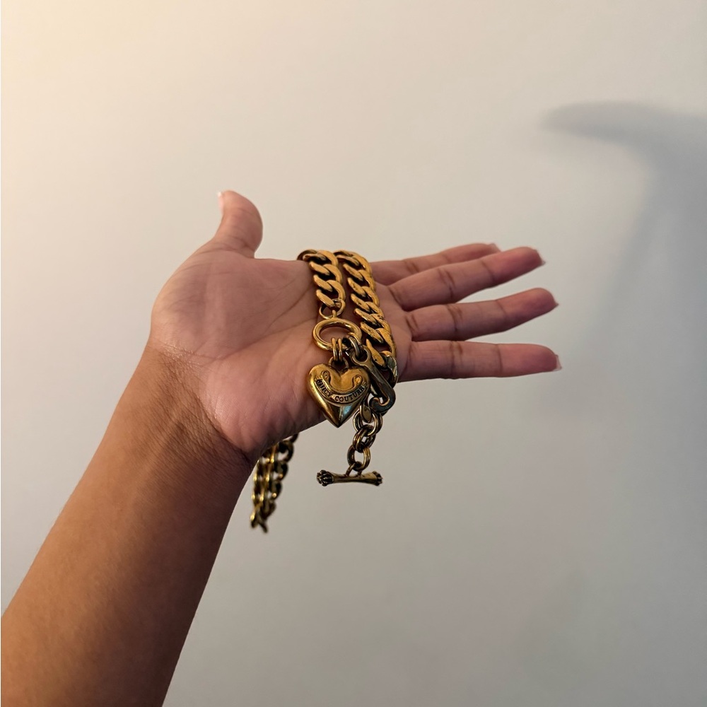 Original Juicy Couture Gold Heart Charm Chain Chain